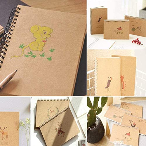 Paquete de 4 blocs de notas para agenda diaria, bloc de lista de tareas, cubierta de papel kraft marrón, 100 páginas/50 hojas, 190 x 130 mm, planificador de gestión del tiempo, cosas para