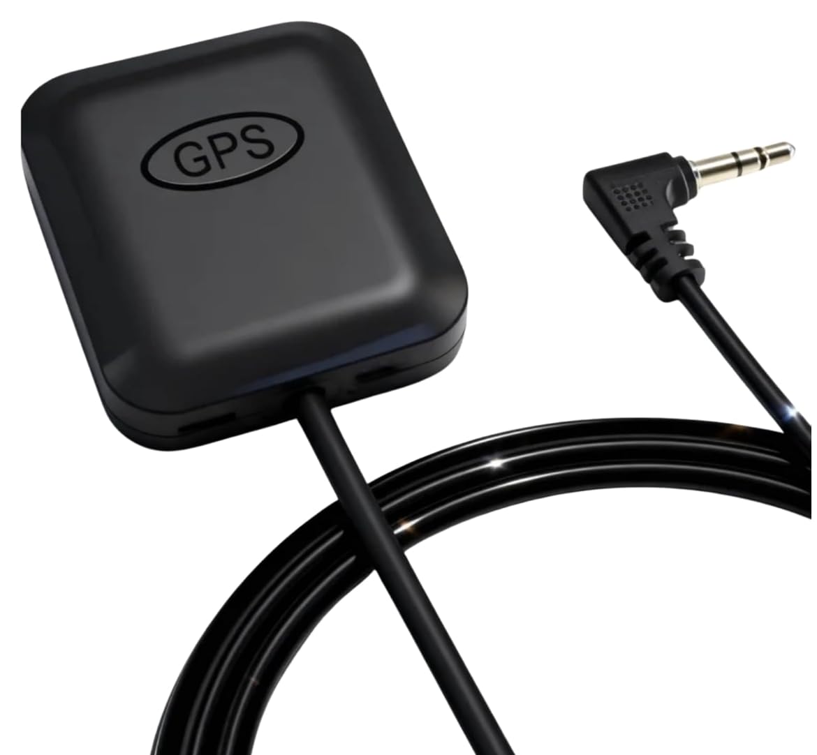 Antenna GPS Attiva per Auto 3 Metri RG174 3,5mm 3Pin Base Magnetica 28dB