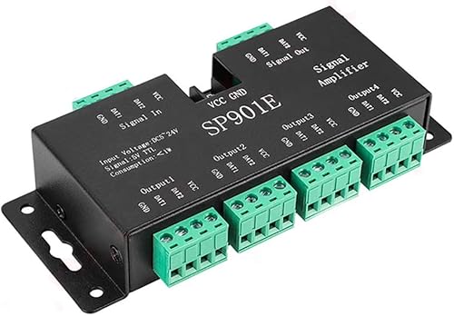SP901E LED Pixel WS2812B WS2811 SPI amplificador de señal repetidor para WS2813 SK6812 WS2815 WS2801 SK9822 etc toda la tira de LED direccionable