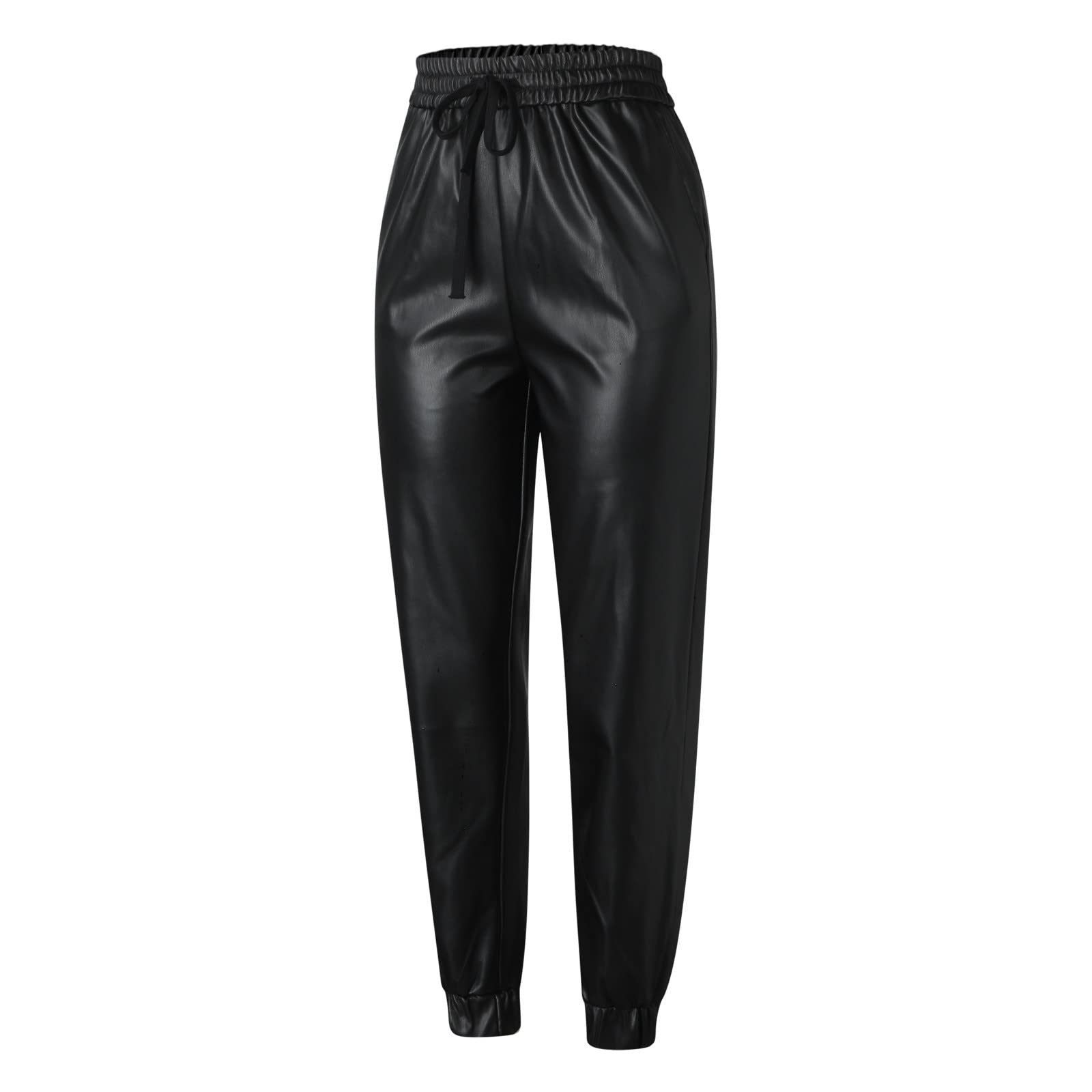 Chnnamzu Lederhose Damen Lederhosen Damen Leder Hosen Damen Kunstleder Hosen Damen Kunstlederhose Damen Lederhose Lederhose Damen Schwarz Lederimitat Hose Damen Lederhose Damen High Waist