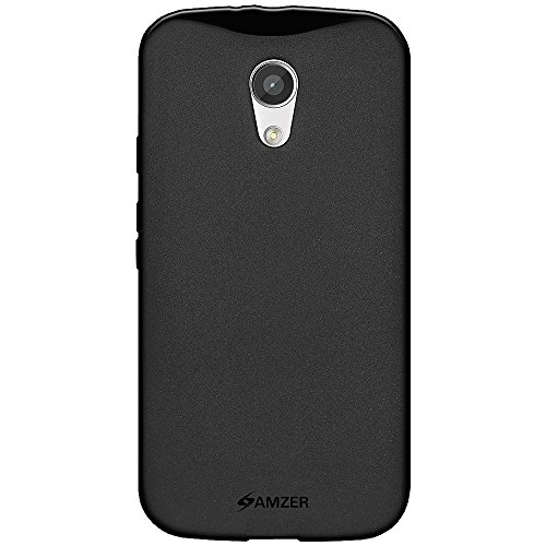 Amzer Soft Gel TPU Skin Fit Case for Motorola Moto G 2nd Gen - Retail Packaging - Black