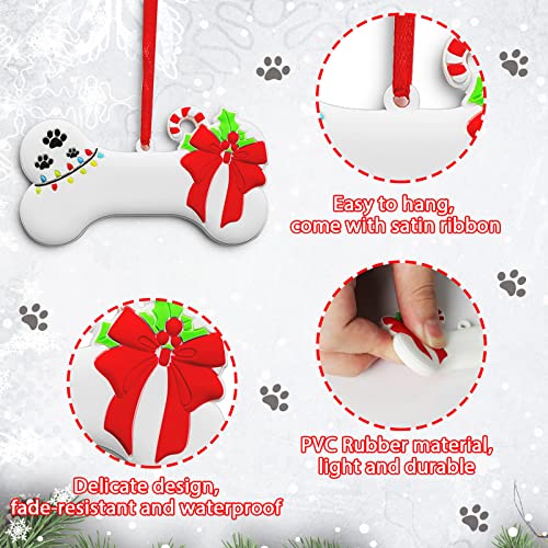 Dog Bone Christmas Ornaments Personalized Pet Dog Hanging Decoration For Puppy Dogs Customized Handwritten First Christmas Tree Hanging Gifts Puppy Bone Ornament Keepsake For Dog Lovers And Owners #TOP2