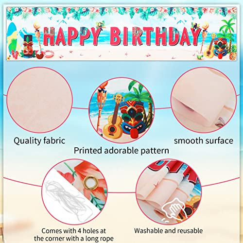 Happy Birthday Banner, Hawaiian Birthday Party Supplies Luau Party Banner Summer Tropical Beach Birthday Party Decorations Large Yard Sign Backgroud Birthday Party Indoor Outdoor Decorations #TOP2