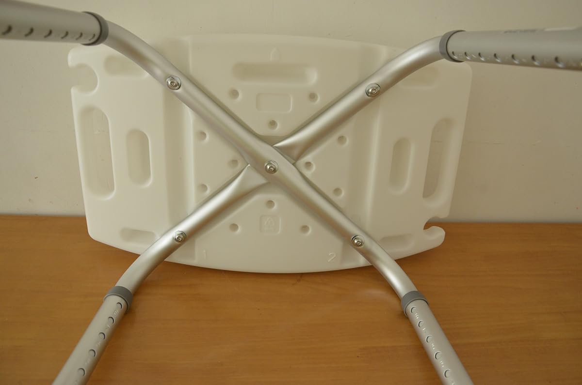Adjustable Bath Chair,Höhenverstellbar Duschhocker, Anti-Rutsch Badsitz Duschhilfe Duschsitz,150KG Kapazität