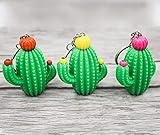  Takestop® Llavero con sonido cactus ws1365 con linterna LED llavero llavero llavero llave emoticon colgante planta