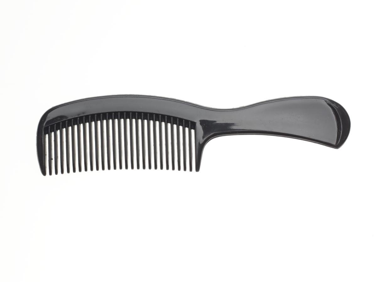 Medline Adult Plastic Mini Comb with Handle, 6.5", Black (Pack of 144)