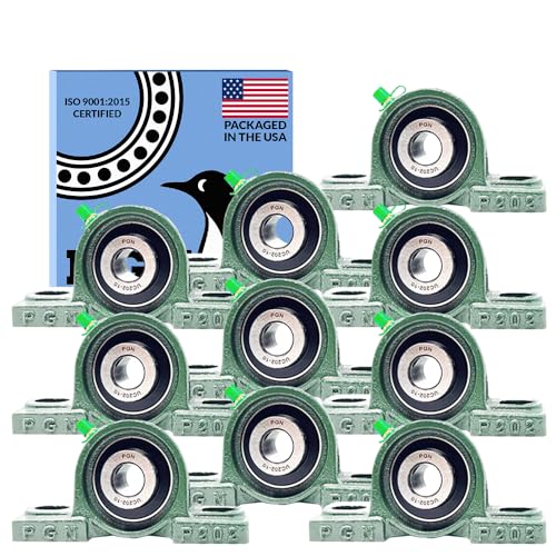 PGN UCP202-10 (10 Pack) Pillow Block Bearing - 5/8" Bore Self-Aligning