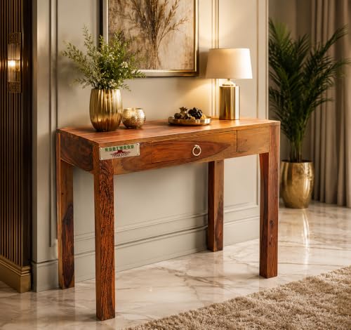 Image of Sheesham Wooden Writing Study Table for Students /Computer Table for Home