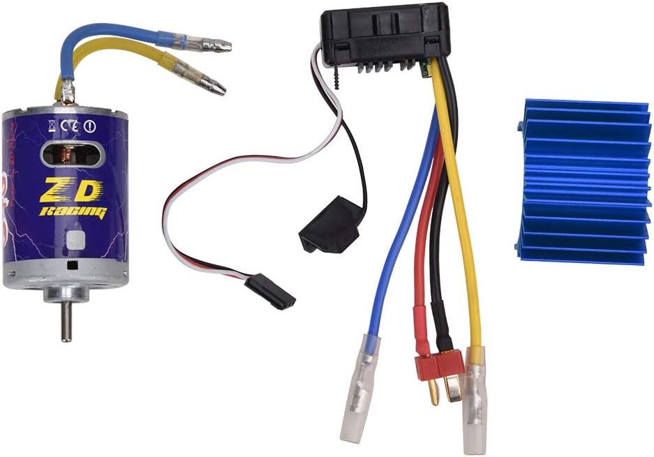 Durable 540 Brushed Motor 45A ESC Set Kit for 1 10 RC Buggy Truggy Truck Crawler 540 Brushed Motor ESC Set Brushed Motor (Blue)
