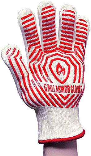 Grill Armor Oven Gloves - Extreme Heat Resistant EN407 Certified 932℉ - Cooking Mitts for BBQ, Grilling, Baking, Camping, Fire Pit, Cast Iron, Smoker, Pizza & More - Indoor & Outdoor - Extra Small - Thumbnail 2