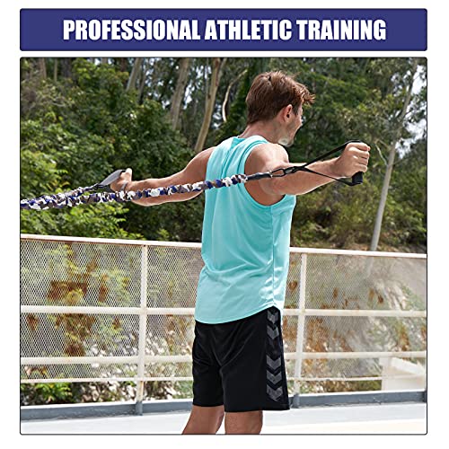 Ynxing Bungee Resistance Speed Band Set, Running Speed Cord Kit To Improve Strength, Explosive Power, Agility, Vertical Jumping And Sprint Speed (2M/78.7In-2 Pack) #TOP1