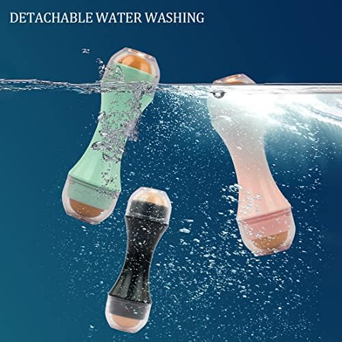Oil-absorbing Volcanic Roller,Double-head Volcanic Stone Face Roller with Two Replaceable Volcanic Balls,Reusable Portable Oil Control Roller for Instant Removal of Excess Oil Shine (Black)