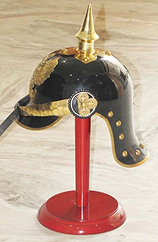 Thorinstruments Ww I&Ii German Halloween Prussian Pickelhaube Helmet Brass Accents Imperial Officer Spike Helmet Pickelhaube Helmet #TOP3