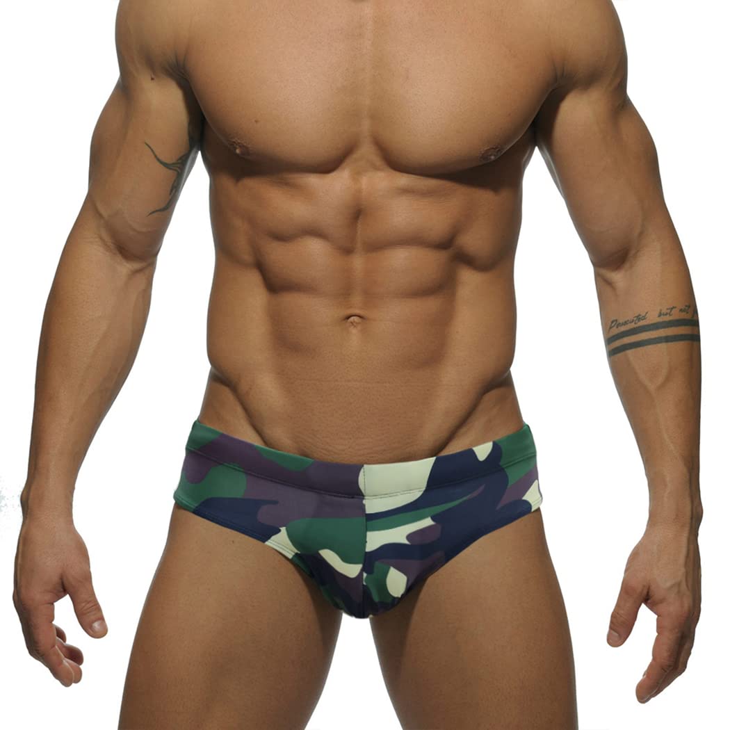 RQPYQF Bañador de Natación Slip para Hombre Traje de Baño de Secado Rápido Moda Shorts Swimming Calzoncillos YK18