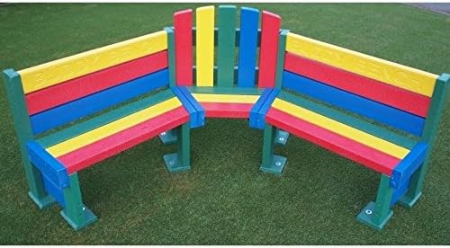 Office Needs DirectJunior Buddy Corner Bench Weatherproof Recycled Plastic Rainbow