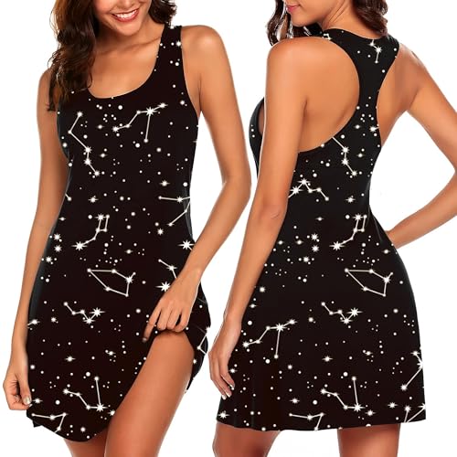 Image of Avidlove Sleepwear for Women Tank Nightgown Chemise Racerback Sleeveless Sleep Dress
