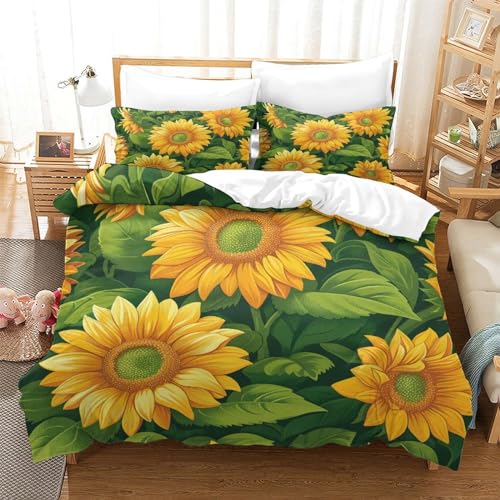 Ensemble de literie microfibre hypoallergénique SunFleur housse de couette 260x220cm infroissable - 2