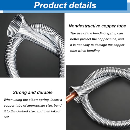 Image of Tnisesm Spring Tube Bender Set 1 /4'', 5 /16'', 3 /8'', 1 /2'' and 5 /8'' 5 in 1 Tube Bender Set for Copper, Brass, Aluminum and Thin Steel Tube