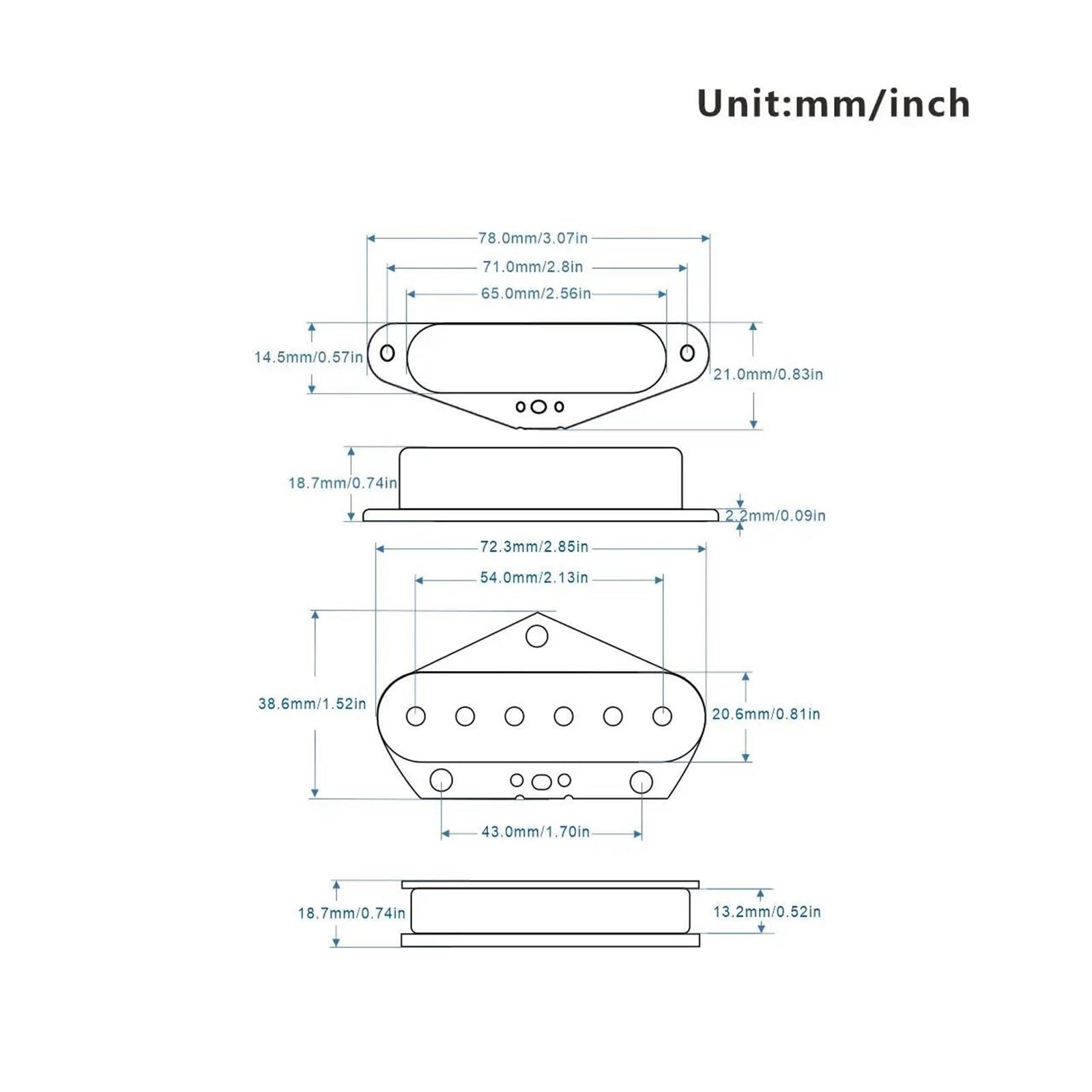 Alnico 5 E Gitarre Single Coil Pickup Kit Neck Bridge Zubehör In Mehreren Farben Erhältlich(Black NB Set)