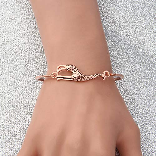 Bobauna Simple Giraffe Bangle Bracelet Animal Jewelry Christmas Gift For Women Girls (Giraffe Bangle Rg) #TOP6