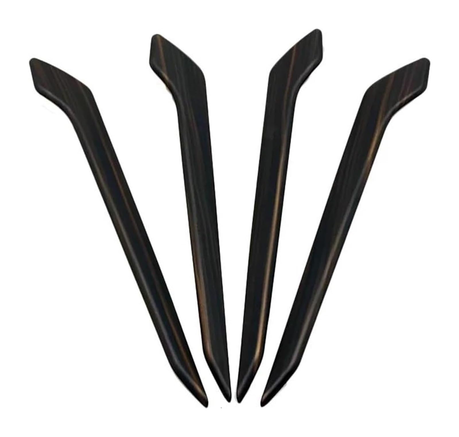 TYTYASS Inner Door Handle for Toyota for RAV4 2019-2021 Car Interior ABS Peach Wood Inner Door Handle Cover Armrest Moulding Trim Sticker Strip(Shape F)