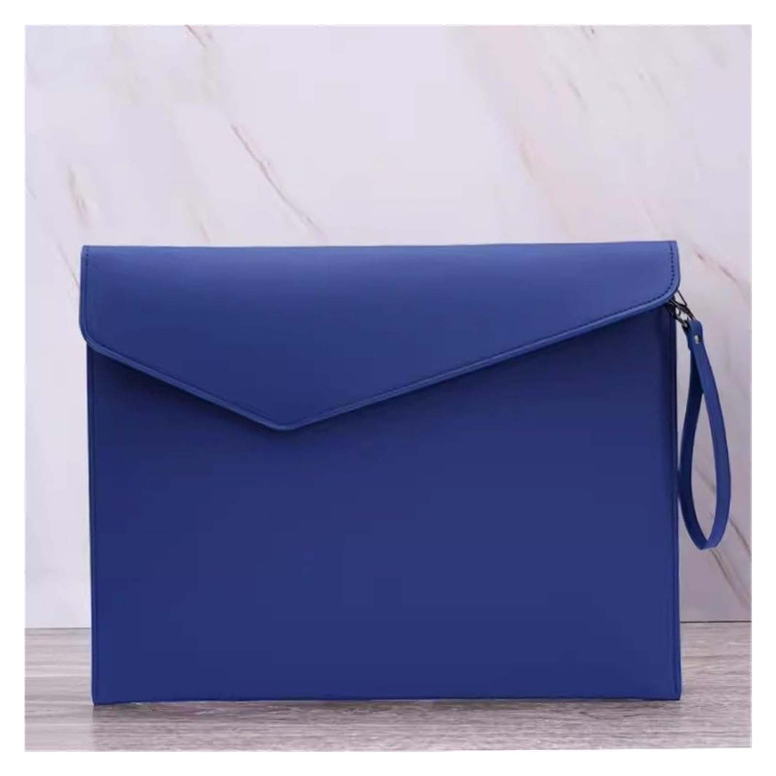 Etui na dokumenty ze skóry PU, Etui na dokumenty ze skóry PU, 345 x 275 mm, wielokolorowe, organizer na dokumenty A4 do użytku domowego i służbowego(Blue)