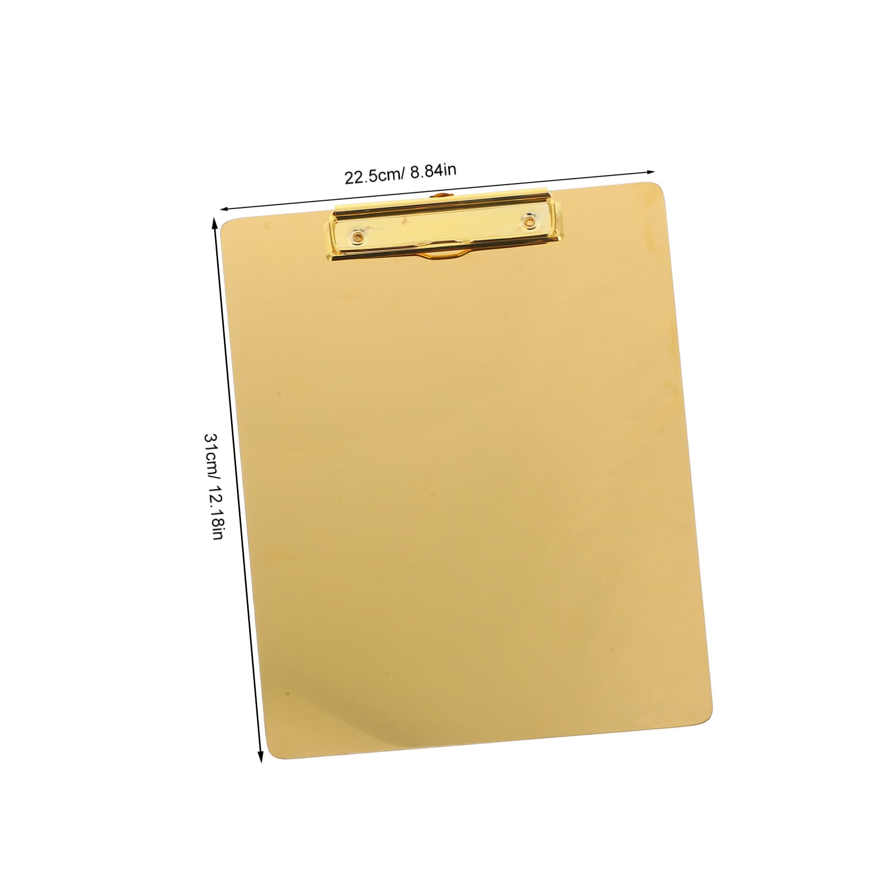 NOLITOY Portapapeles Organizador Resistente y Elegante A4 Clip de Acero Inoxidable Dorado para 1-100 Hojas, Esquinas Redondeadas, Adecuado para Oficina y Escuela