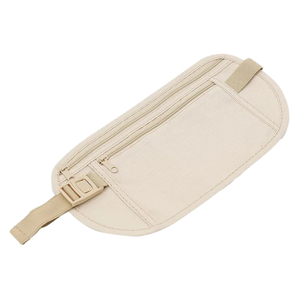 Running Anti-theft Invisible Mobile Phone Bag, Ultra-thin Sports Waist Bag, Lightweight Jogging Bag, Suitable for Walking, Hiking, Cycling and Outdoor Activities (Khaki)