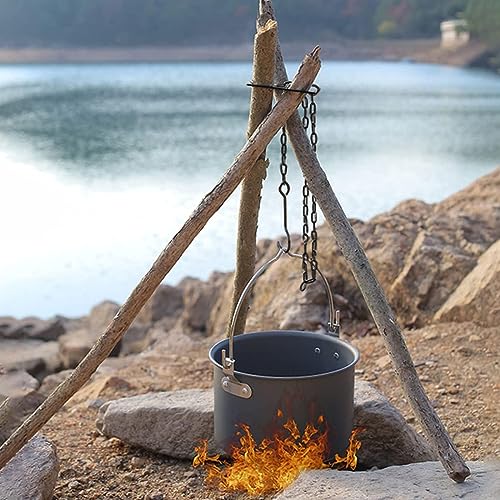 Camping Tripod for Cooking, Portable Campfire Tripod Stainless Steel Outdoor Triangle Frame Bonfire Rack for Hanging Pot Easy Storage - Image 4