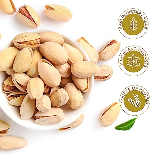 Image of Nutty Gritties California Pistachios 800g, Roasted & Lightly Salted, Resealable Jar
