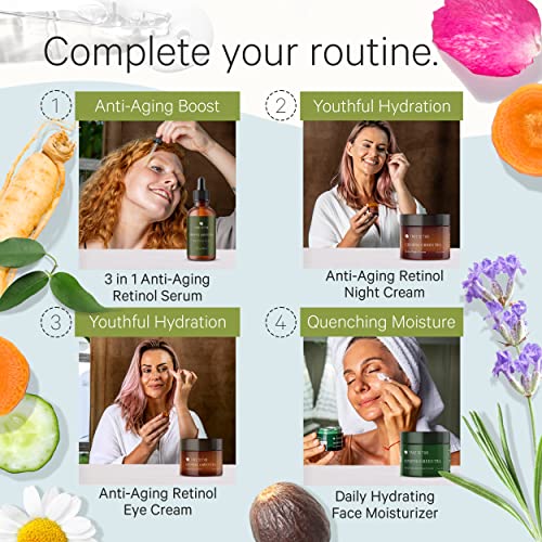 Tree To Tub Anti Aging Retinol, Vitamin C, Hyaluronic Acid Serum For Face & Wrinkles - Hydrating Facial Serum For Dry & Sensitive Skin, Night Serum For Women & Men W/Vitamin A, E, Glycolic Acid #TOP4