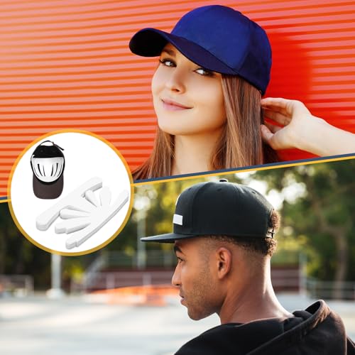 Image of Coume 36 Pcs Hat Inserts Ball Caps Shapers for Baseball Caps Reusable Plastic Hat Crown Insert Inner for Sports Peaked Cap Accessories White