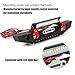 RC Front Bumper, Anti Collision Metal 1:10 Scale Remote Control Crawler Car Front Bumper with Spolights RC Car Upgrade Spare Parts Fit for Axial SCX10 90046 1/10 Toy