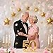 100pcs 50th Wedding Anniversary Confetti, Gold Glitter Paper Confetti 50 Golden Gift Decorations Wedding Table Scatter for 50th Anniversary Celebration Party Birthday Party Supplies