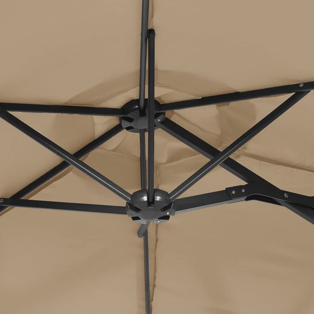 SYDE Zielony podwójny parasol ogrodowy 316x145 cm