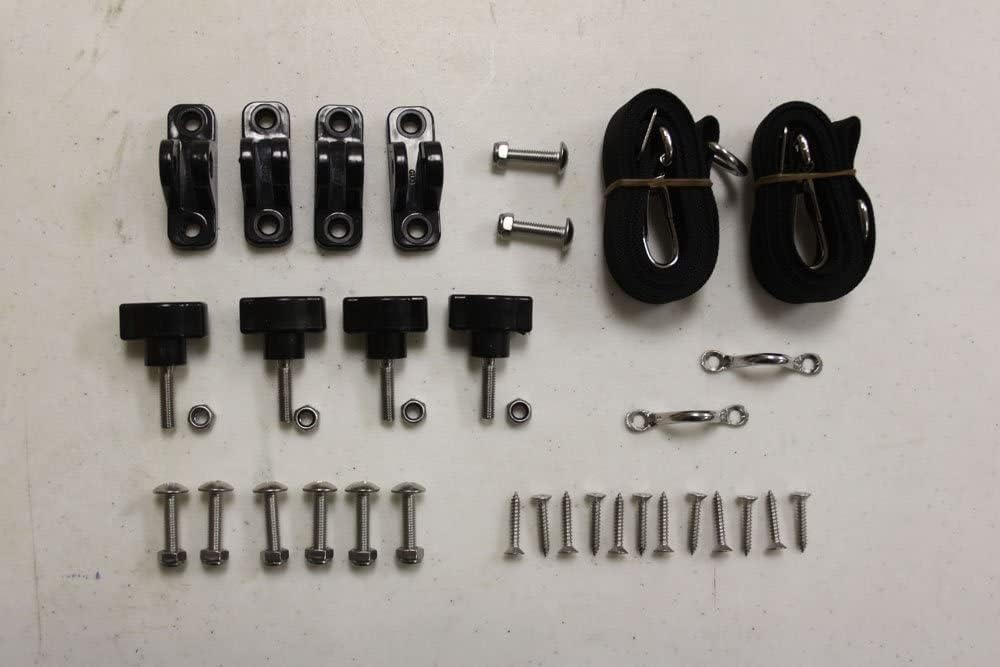 Navy Blue Square Tube Frame VORTEX 4 Bow Pontoon/Deck Boat Bimini TOP 8' Long, 97-103" Wide