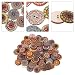 Decorative Buttons for Crafts 1 Inch,100Pcs Vintage Wood Buttons with 2 Holes for DIY Sewing Craft Decorative,Mixed Pattern (25mm)