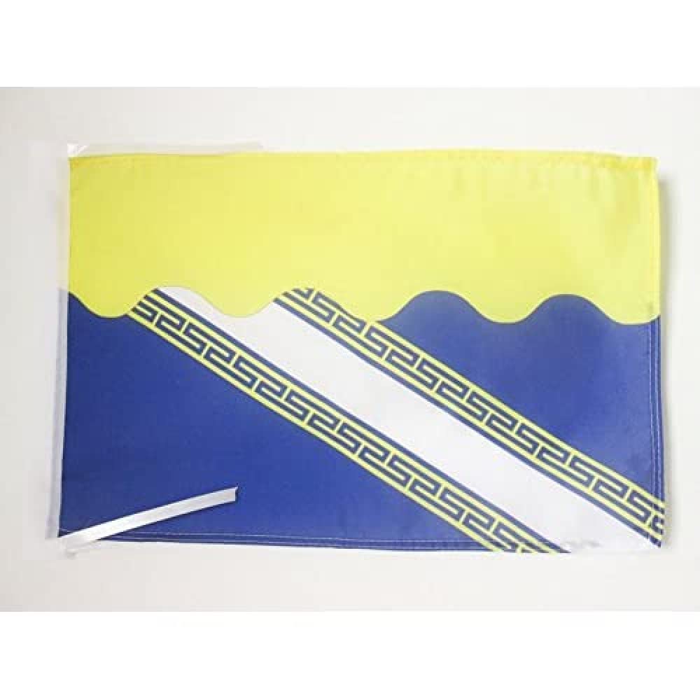AZ FLAG - French Department of Aube Flag - 18'' x 12'' - 100% Polyester France Small Banner with Two Cords - Fade Resistant - Vivid Colors - 18x12 in - 45x30 Cm — image 1