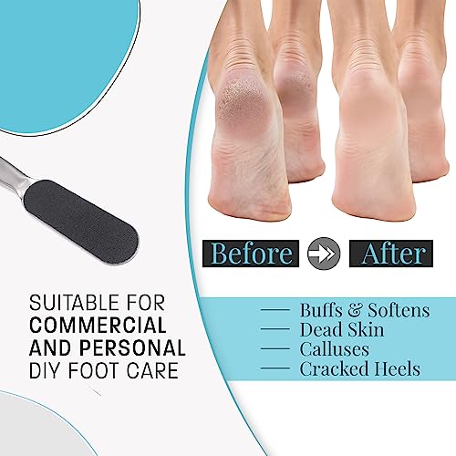 Professional Pedicure File Refills - Pack of 50 Foot File Replacement Pads - Black - Disposable Foot Files for Pedicures - Pedi Foot File Pads with Water Resistant Strong Adhesive (60 grit) - Image 4