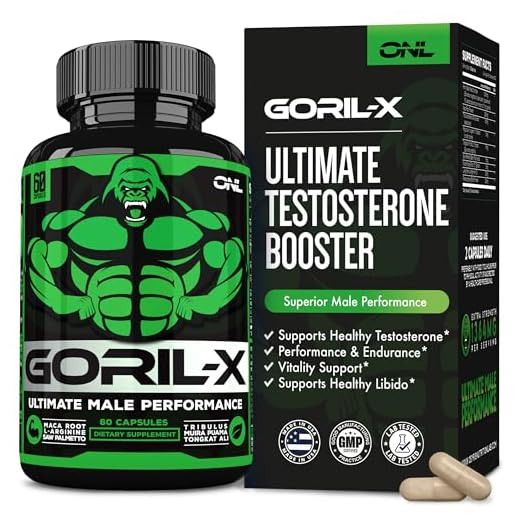 Osyris Nutrition Lab GORIL-X Testosterone Booster for Men - Workout Supplement - Increase Size, Strength, Energy, Test - 1000mg Enhancing Horny Goat Weed - 30-Day Supply