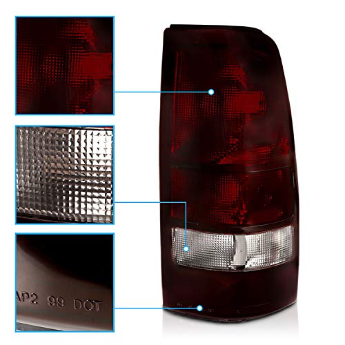 Amerilite Smoke Red Replacement Brake Tail Lights Pair For 1999-2002 Chevy Silverado : 99-2006 Gmc Sierra - Passenger And Driver Side #TOP3