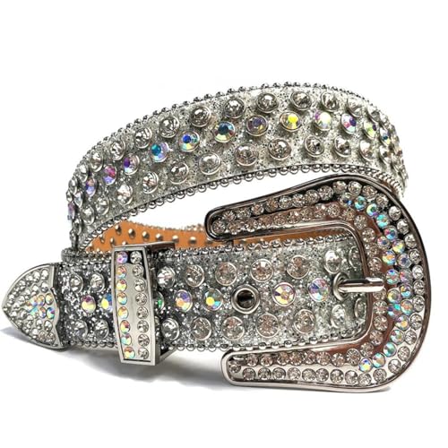 Generic Women Rhinestone Belts Studded Belts For Women Men Strap For Jeans2