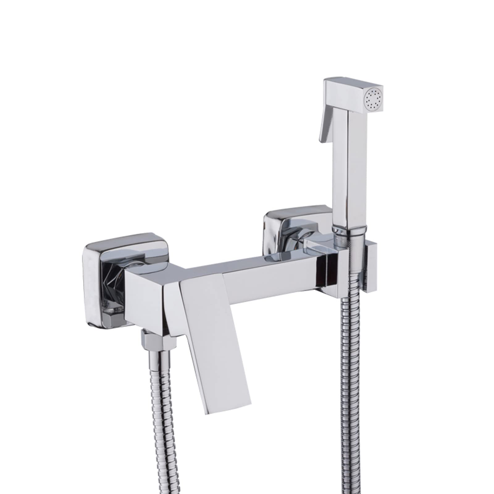 Pulverizador de bidé de mano para inodoro de latón cromado para pañales, rociador de pañales para agua caliente y fría, grifo de bidé portátil con manguera de bidé para lavado femenino, lavado