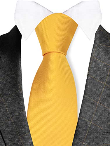 Image of GUSLESON Classic New 3.15 inch(8cm) Men's Solid Color Necktie Wedding Business Tie + Gift Box