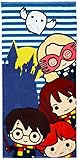 Jay Franco Harry Potter Hogwarts Nightlife Kids Bath/Pool/Beach Towel, Super Soft & Absorbent Fade Resistant Cotton, 28 inch x 58 inch, Blue