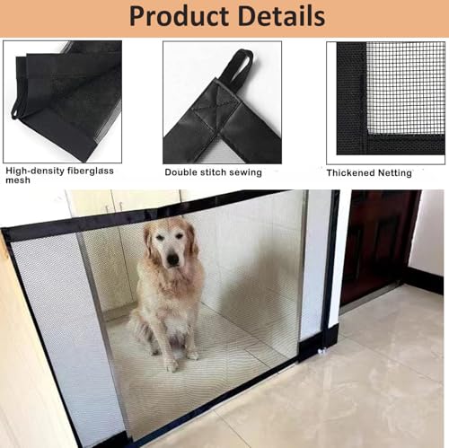 Ausziehbares Treppenschutzgitter 75-120cm ohne Bohren - Universelles Türschutzgitter für Hunde, Katzen - Sicherheitsgitter für Treppen, Flure
