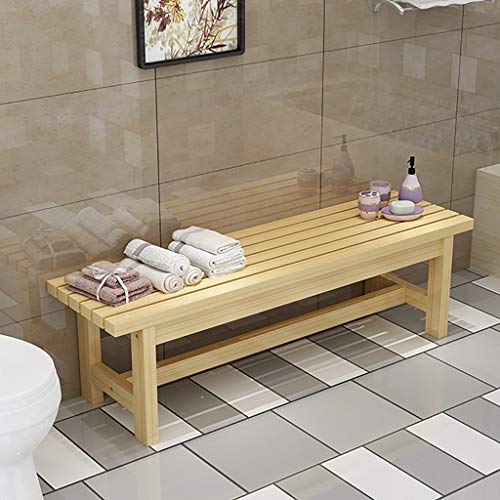 Tabouret long en bois massif banc de repos et de soutien multi-usage - 2