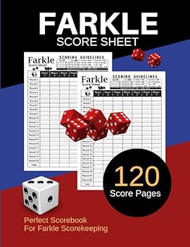 Farkle Score Sheet: Perfect Scorebook For Farkle Scorekeeping ,Farkle Game Record Keeper Book, Farkle Score Card, Farkle Writing Note, 120 Score Sheets for Scorekeeping , Size 8.5"x11" (Gift)