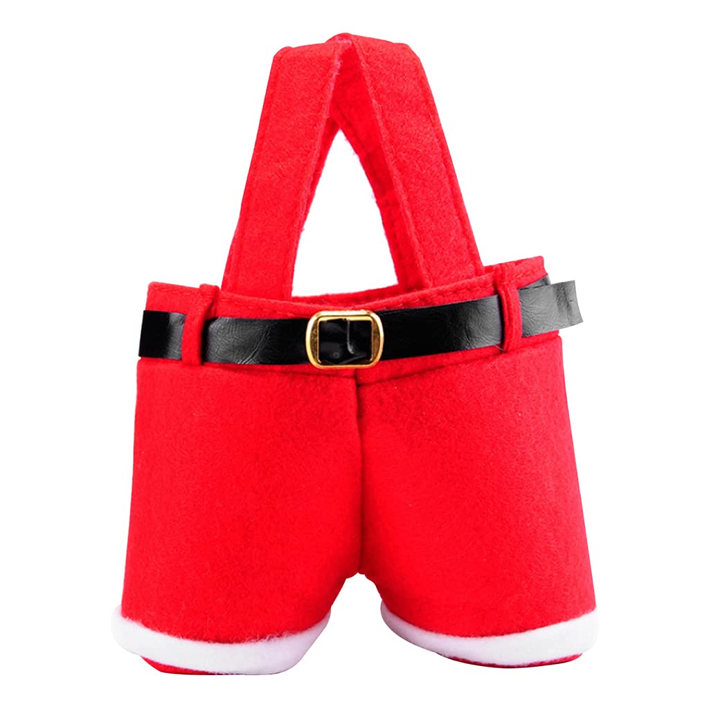 Riiichflowshop Christmas Decorations Candy Bag Wine Bottle Holder Santa Pants Lovely Treat Bags