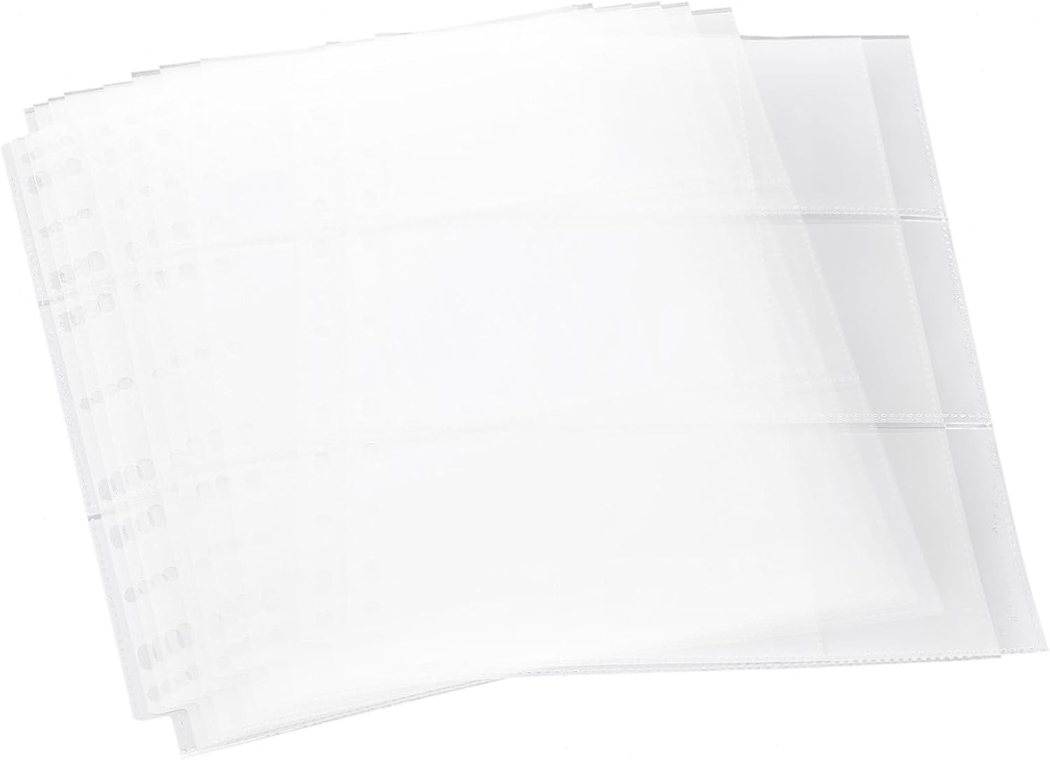 ABOOFAN 20Pcs Transparent Photo Album Inner Page Bags Reusable Protective Covers for Credentials Photos and Game Cards Easy to Use Booklet Sleeves for Display